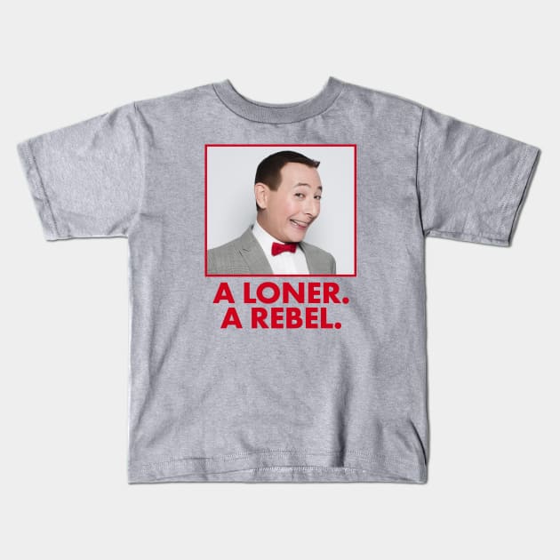 Pee Wee Herman Kids T-Shirt by Super Secret Villain